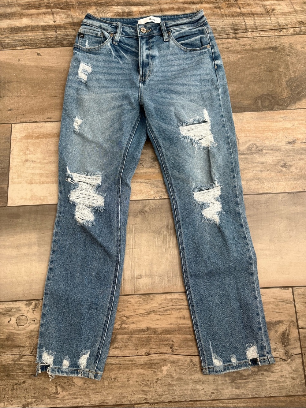 KanCan Light Blue Distressed Boyfriend Jeans